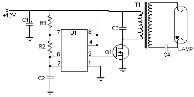 ۱۲VDC Fluorescent Lamp Driver